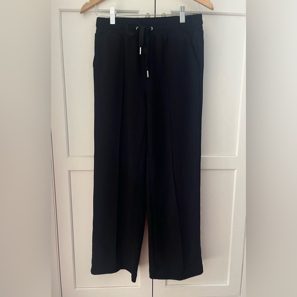 One by Chapter One Womens Pants Tie Waist High Rise Cropped Trouser Black Sz. XS - Picture 1 of 8